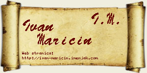 Ivan Maričin vizit kartica